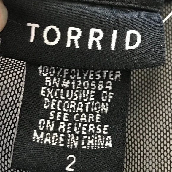 NWT - Torrid Short Sleeves Mesh Blouse with Sequin in the Front - Picture 5 of 15